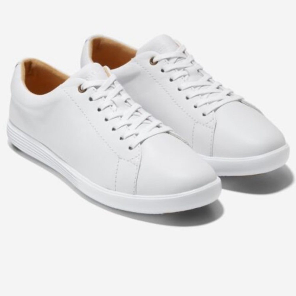 Cole Hann Women's Grand Crosscourt Sneakers in Optic White Leather Size 6.5B